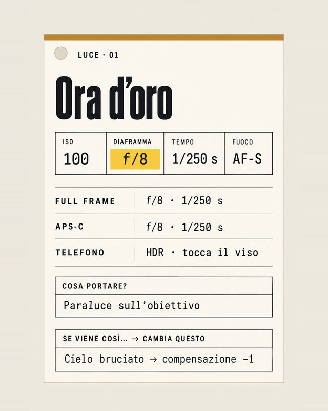 Luce, ora d'oro